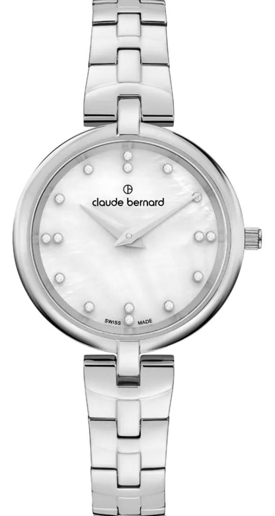 Claude Bernard CB.20220 30 mm Gri Çelik Kordon Analog Kadın Kol Saati