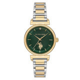 U.S. Polo Assn USPA2070-05 32 mm Altın-Gri Çelik Kordon Analog Kadın Kol Saati