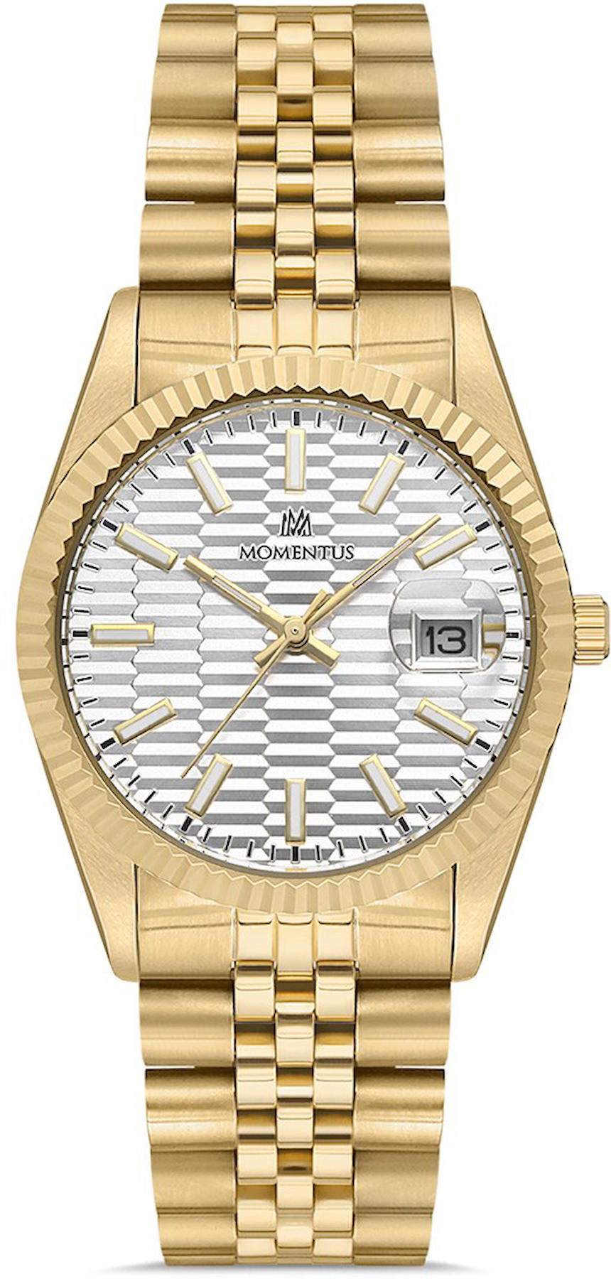 Momentus CW138G-02SG Takvimli 36 mm Altın Çelik Kordon Analog Kadın Kol Saati