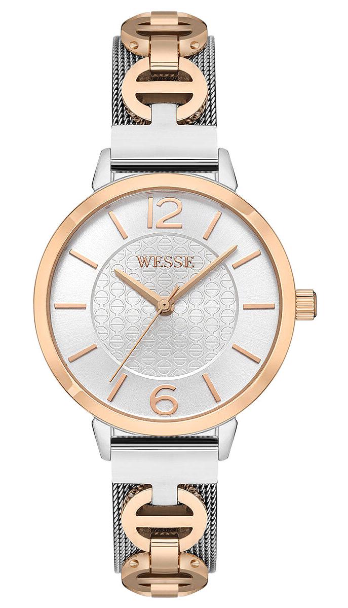 Wesse WWL303204 34 mm Gri-Rose Gold Çelik Kordon Analog Kadın Kol Saati