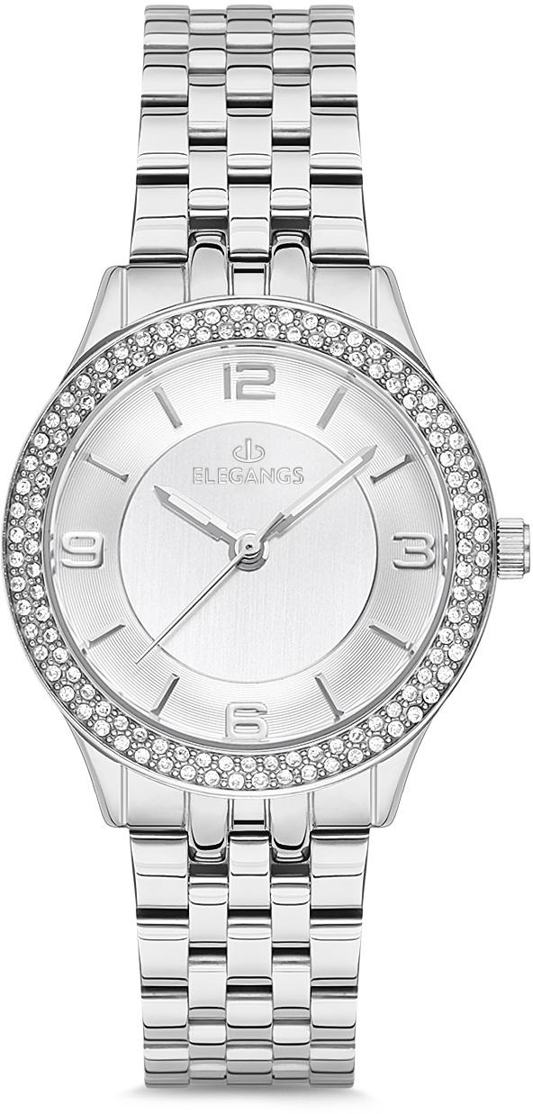 Elegangs EL2425.1 32 mm Gri Çelik Kordon Analog Kadın Kol Saati