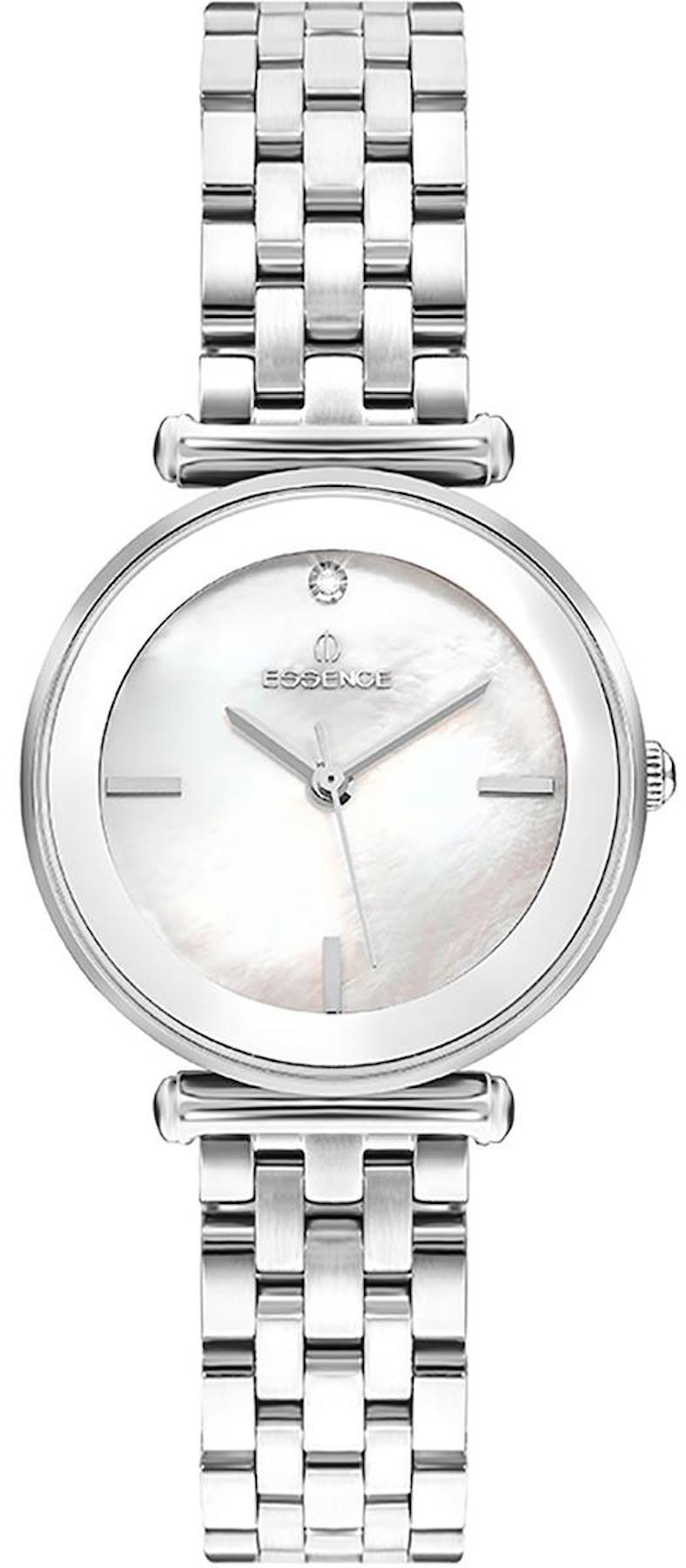 Essence D1131.320 32 mm Gri Çelik Kordon Analog Kadın Kol Saati
