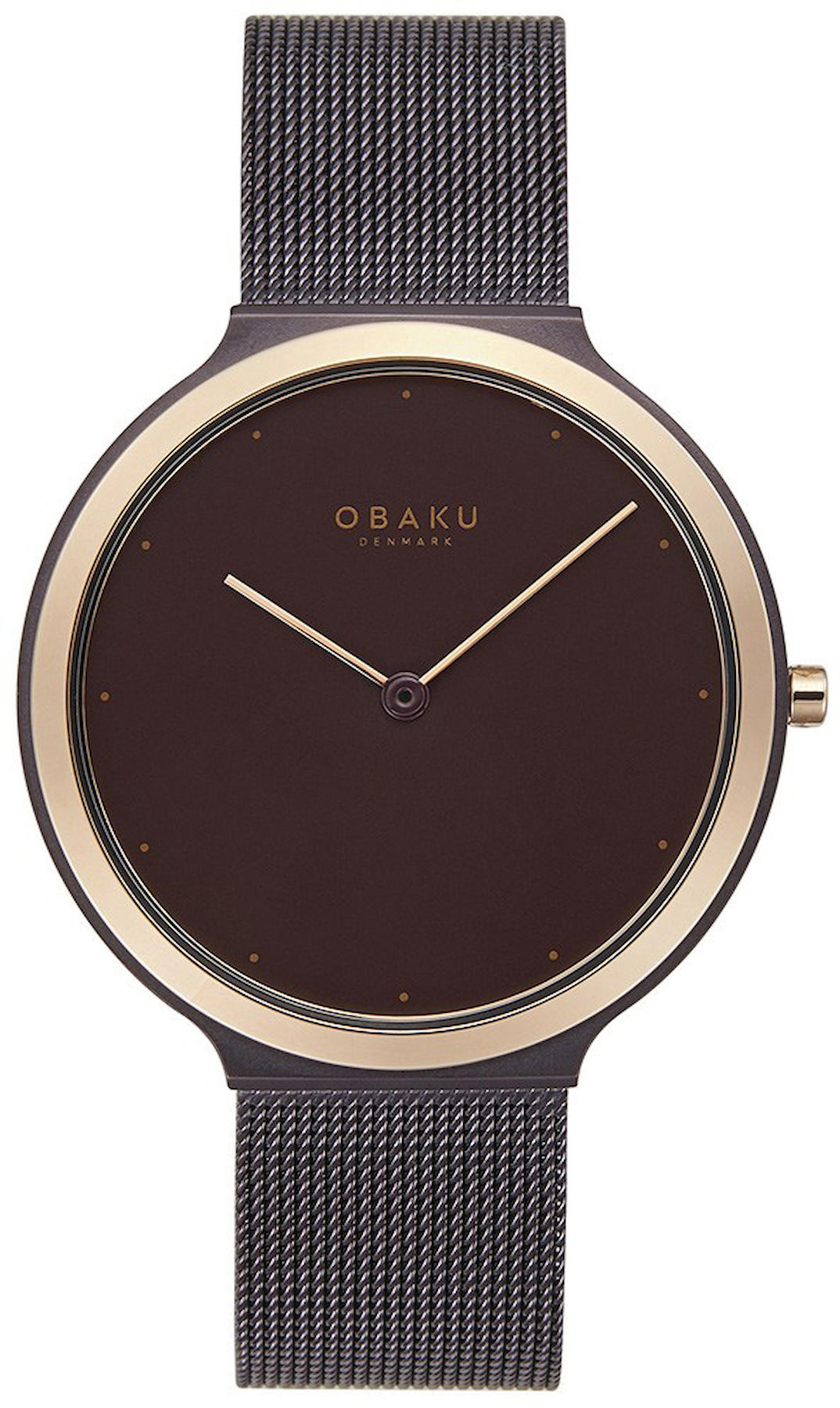 Obaku Denmark V269LXXNMN 36 mm Kahverengi Çelik Kordon Analog Kadın Kol Saati
