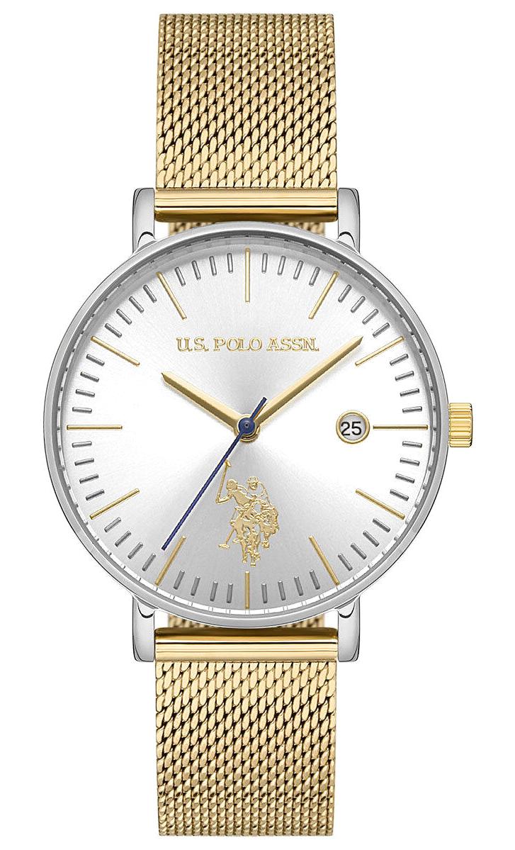 U.S. Polo Assn USPA2049-01 Takvimli 36 mm Altın Çelik Kordon Analog Kadın Kol Saati