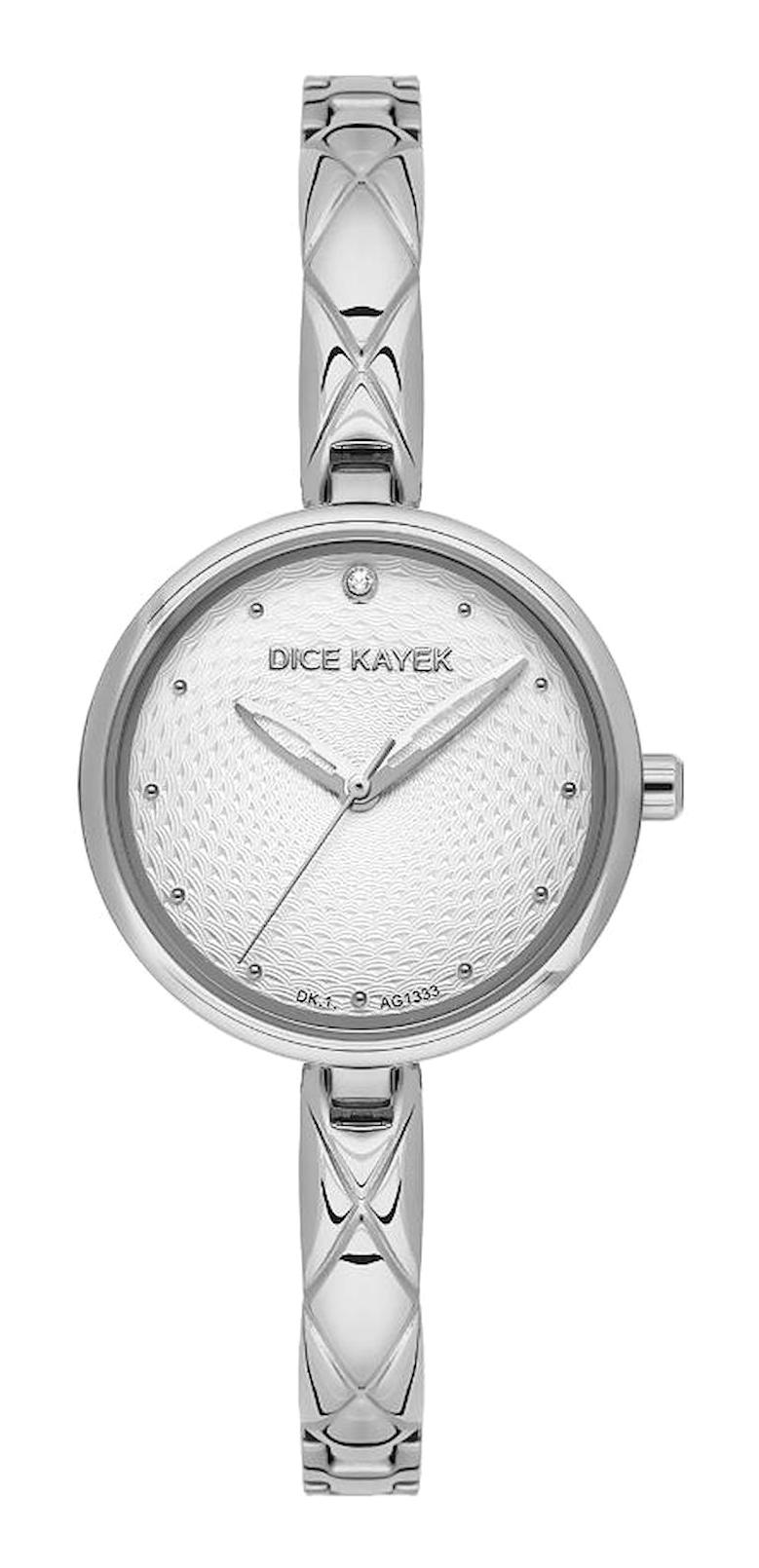 Dice Kayek DK.1.AG1333.01 28 mm Gri Çelik Kordon Analog Kadın Kol Saati