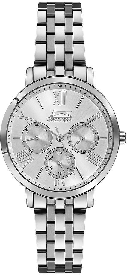 Slazenger SL.09.1874.4.01 Takvimli 36 mm Gri Çelik Kordon Analog Kadın Kol Saati