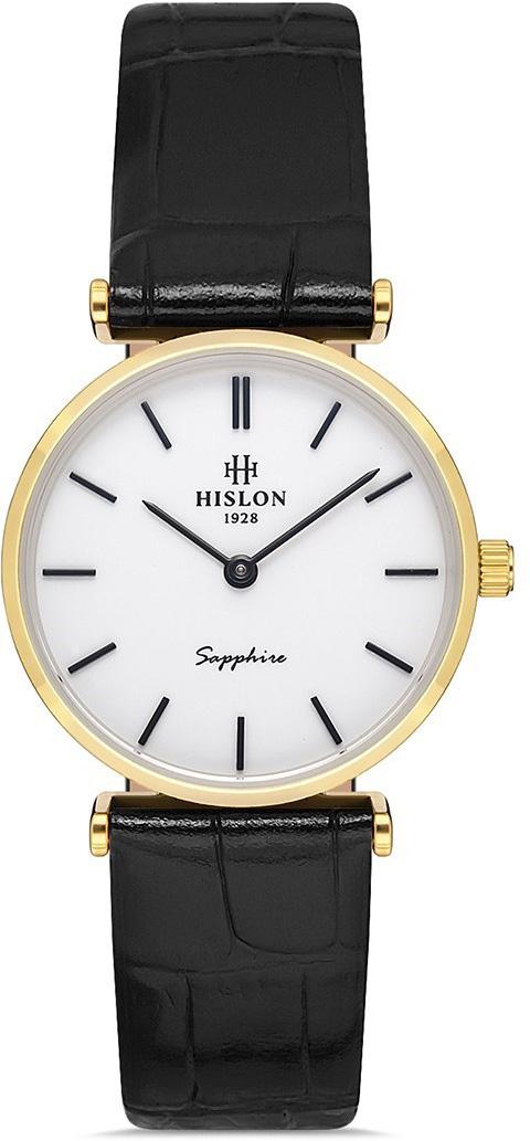 Hislon QL119G-03BG 36-40 mm Siyah Deri Kordon Analog Kadın Kol Saati