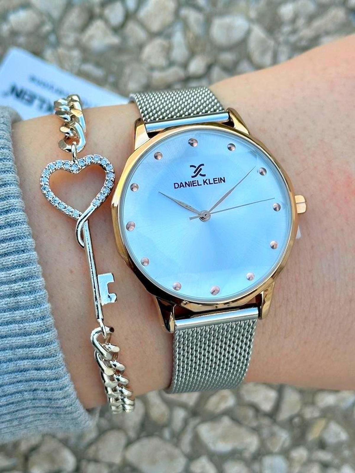 Daniel Klein DK.FT.1.328 31-35 mm Gri Çelik Kordon Analog Kadın Kol Saati