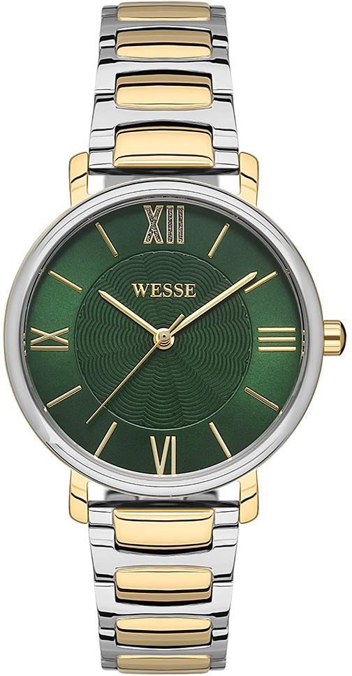 Wesse WWL302503 35 mm Altın-Gri Çelik Kordon Analog Kadın Kol Saati
