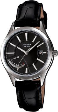 Casio LTP-E102L-1A 30 mm Siyah Deri Kordon Analog Kadın Kol Saati