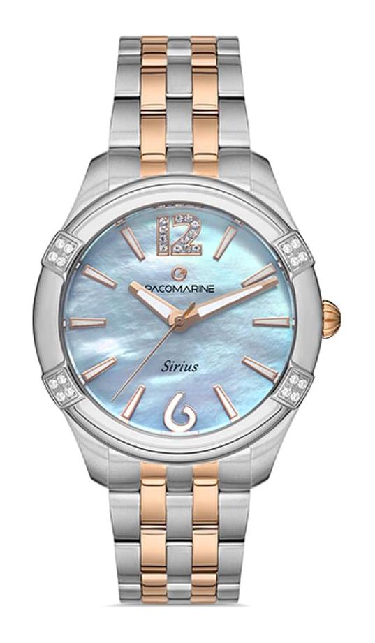 Pacomarine PM.61228.05 36 mm Gri-Rose Gold Çelik Kordon Analog Kadın Kol Saati