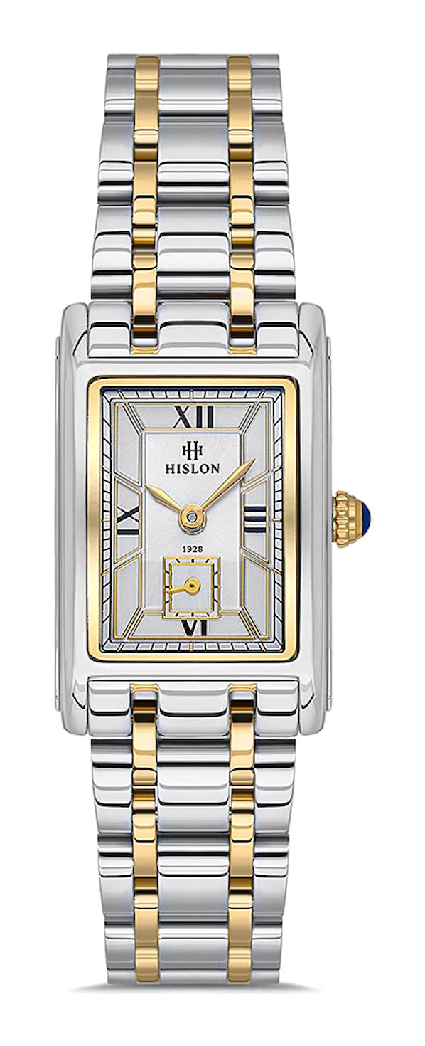 Hislon QL149T-02SG 21.8-34.4 mm Altın-Gri Çelik Kordon Analog Kadın Kol Saati