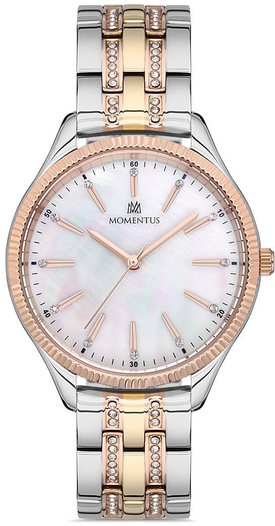 Momentus SW259Z-09SR 36 mm Gri-Rose Gold Çelik Kordon Analog Kadın Kol Saati