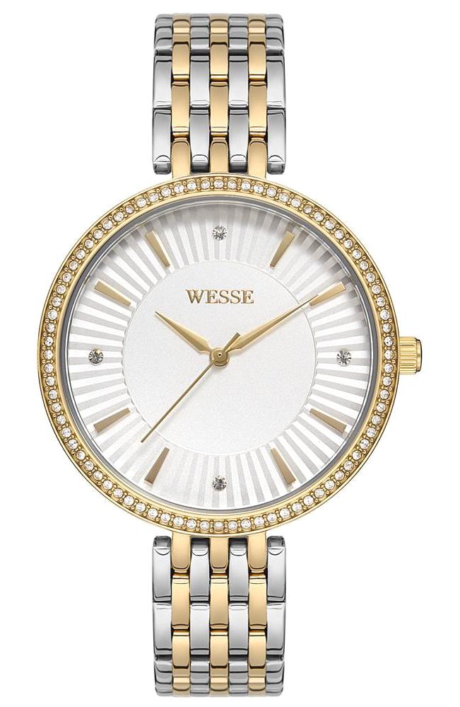 Wesse WWL109205 37 mm Altın-Gri Çelik Kordon Analog Kadın Kol Saati