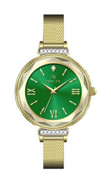 Welar WEL1303 35 mm Altın Hasır Kordon Analog Kadın Kol Saati