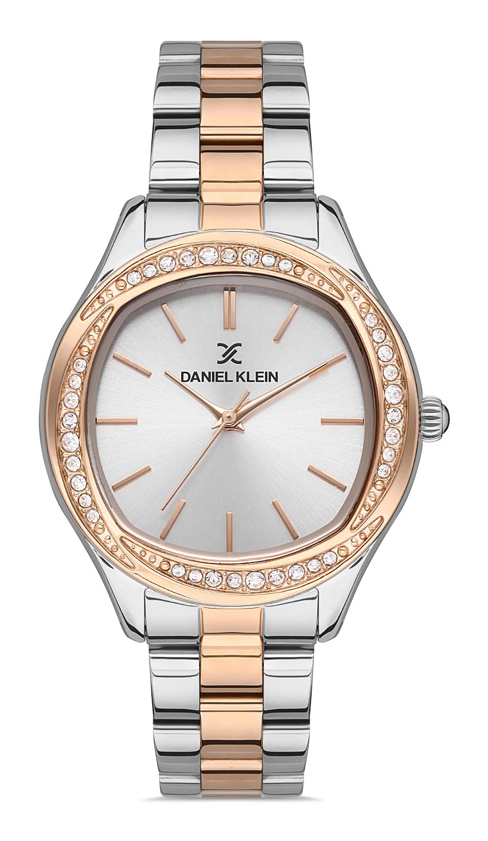 Daniel Klein DKE.1.10479.4 34 mm Gri-Rose Gold Metal Kordon Analog Kadın Kol Saati