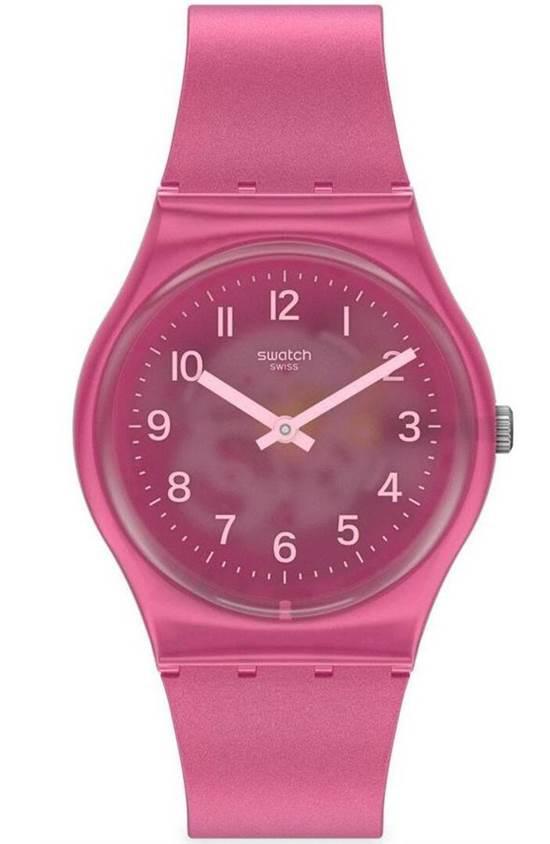 Swatch GP170 34 mm Pembe Silikon Kordon Analog Kadın Kol Saati