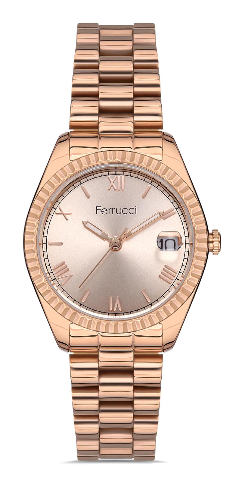 Ferrucci FRC.FT.1.308 36 mm Rose Gold Çelik Kordon Analog Kadın Kol Saati