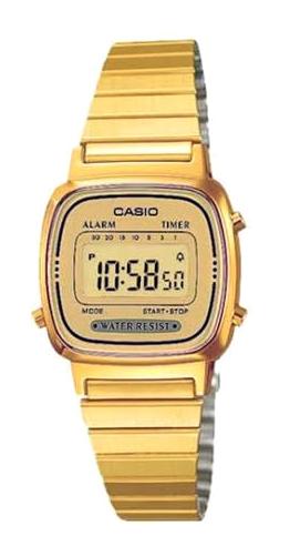 Casio LA670WGA-9DF 25 mm Altın Çelik Kordon Analog Kadın Kol Saati