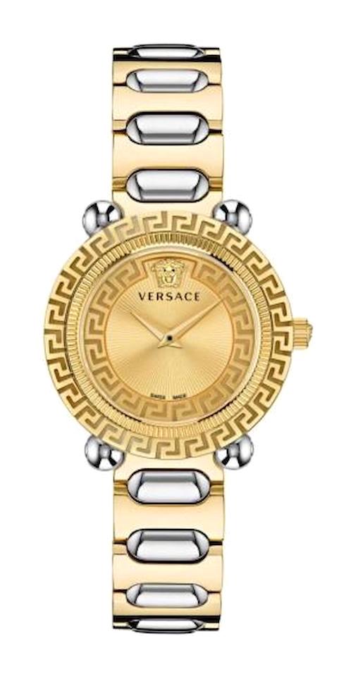 Versace VRSCVE6I00423 36 mm Altın-Gri Çelik Kordon Analog Kadın Kol Saati
