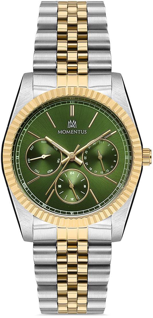 Momentus CW130T-15SG Takvimli 36 mm Altın-Gri Çelik Kordon Analog Kadın Kol Saati