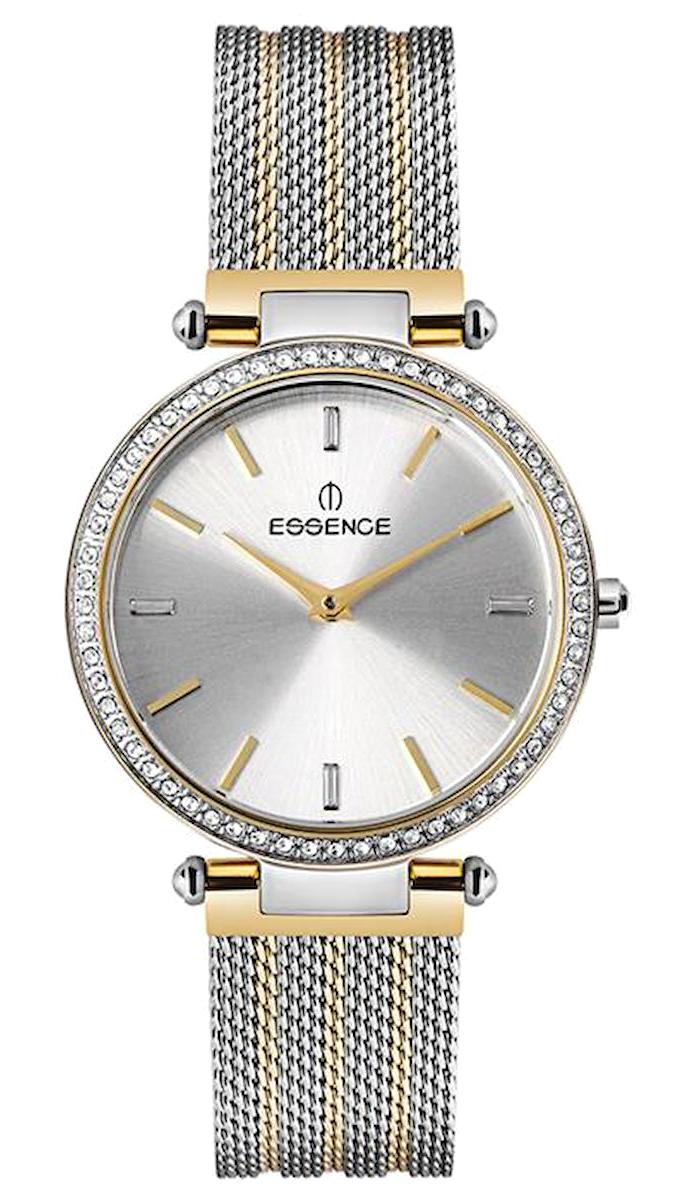Essence ES6658FE.230 35 mm Altın-Gri Hasır Kordon Analog Kadın Kol Saati
