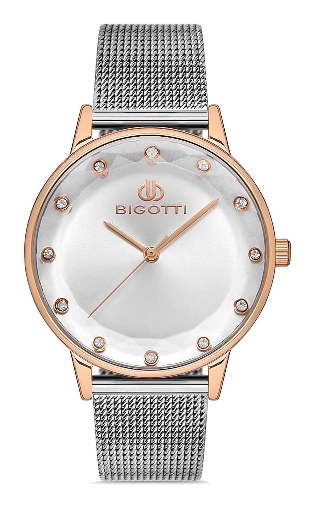 Bigotti BG.1.10379.3 36 mm Gri Hasır Kordon Analog Kadın Kol Saati