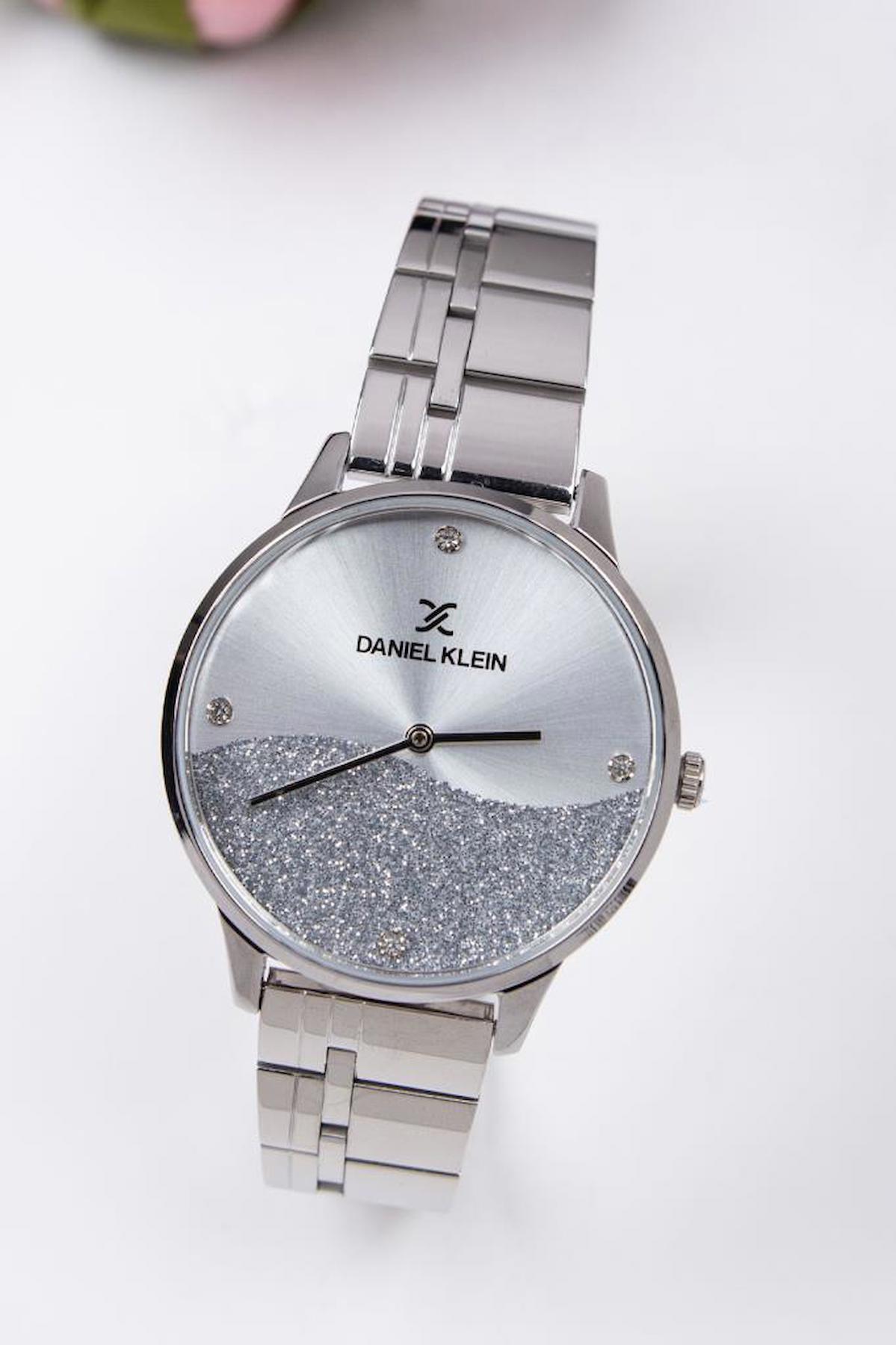 Daniel Klein LK12796-1 34 mm Gri Metal Kordon Analog Kadın Kol Saati