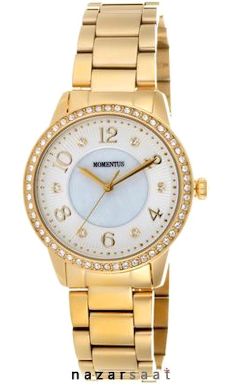 Momentus DW244G-09SG 34 mm Altın Çelik Kordon Analog Kadın Kol Saati