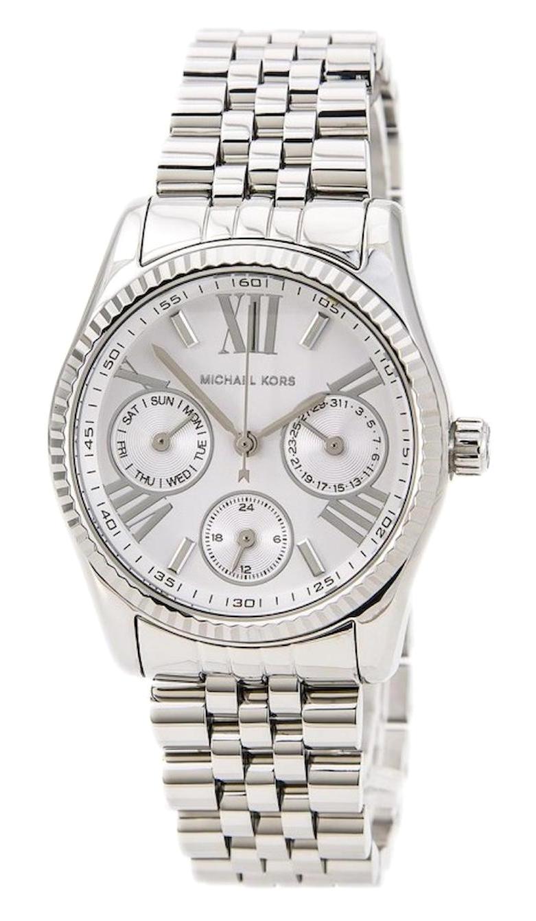 Michael Kors MK5807 Takvimli 33 mm Gri Çelik Kordon Analog Kadın Kol Saati