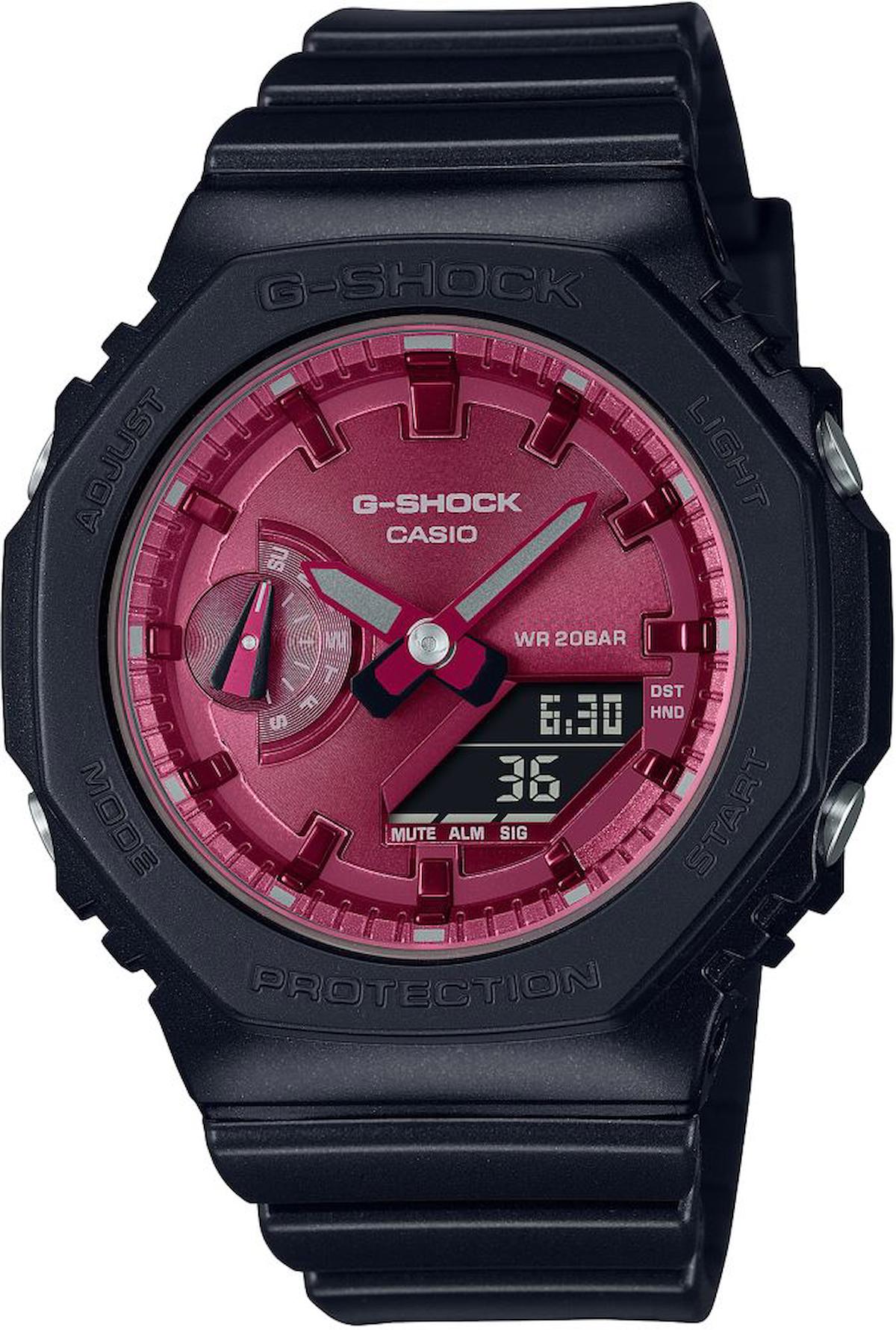 Casio G-Shock Gma-S2100rb-1Adr Takvimli 42 mm Siyah Plastik Kordon Analog Kadın Kol Saati