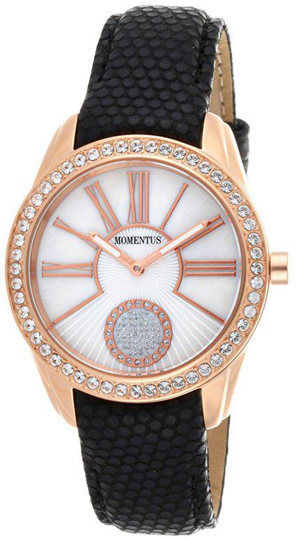 Momentus DW227R-09BR 37 mm Siyah Deri Kordon Analog Kadın Kol Saati