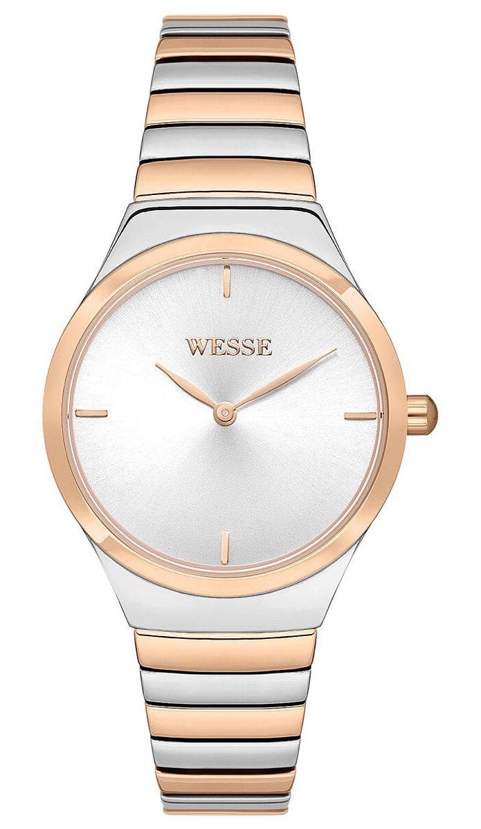 Wesse WWL303104 34 mm Gri-Rose Gold Çelik Kordon Analog Kadın Kol Saati
