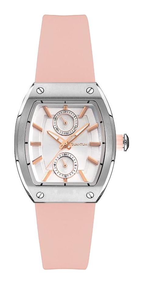 Quantum IML1002.657 Takvimli 34 mm Pembe Silikon Kordon Analog Kadın Kol Saati