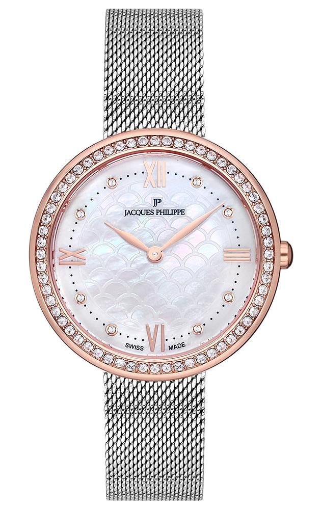 Jacques Philippe JPQLS053286 34 mm Gri Çelik Kordon Analog Kadın Kol Saati