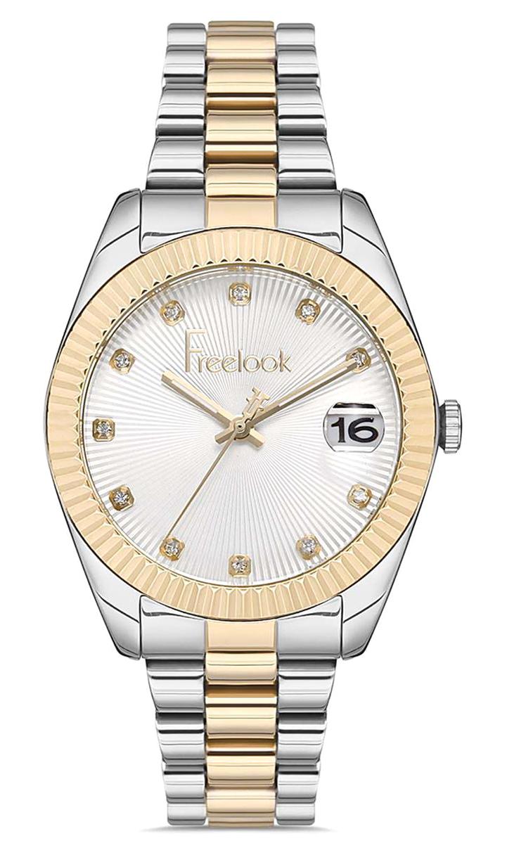 Freelook FL.1.10219.4 36 mm Altın-Gri Çelik Kordon Analog Kadın Kol Saati