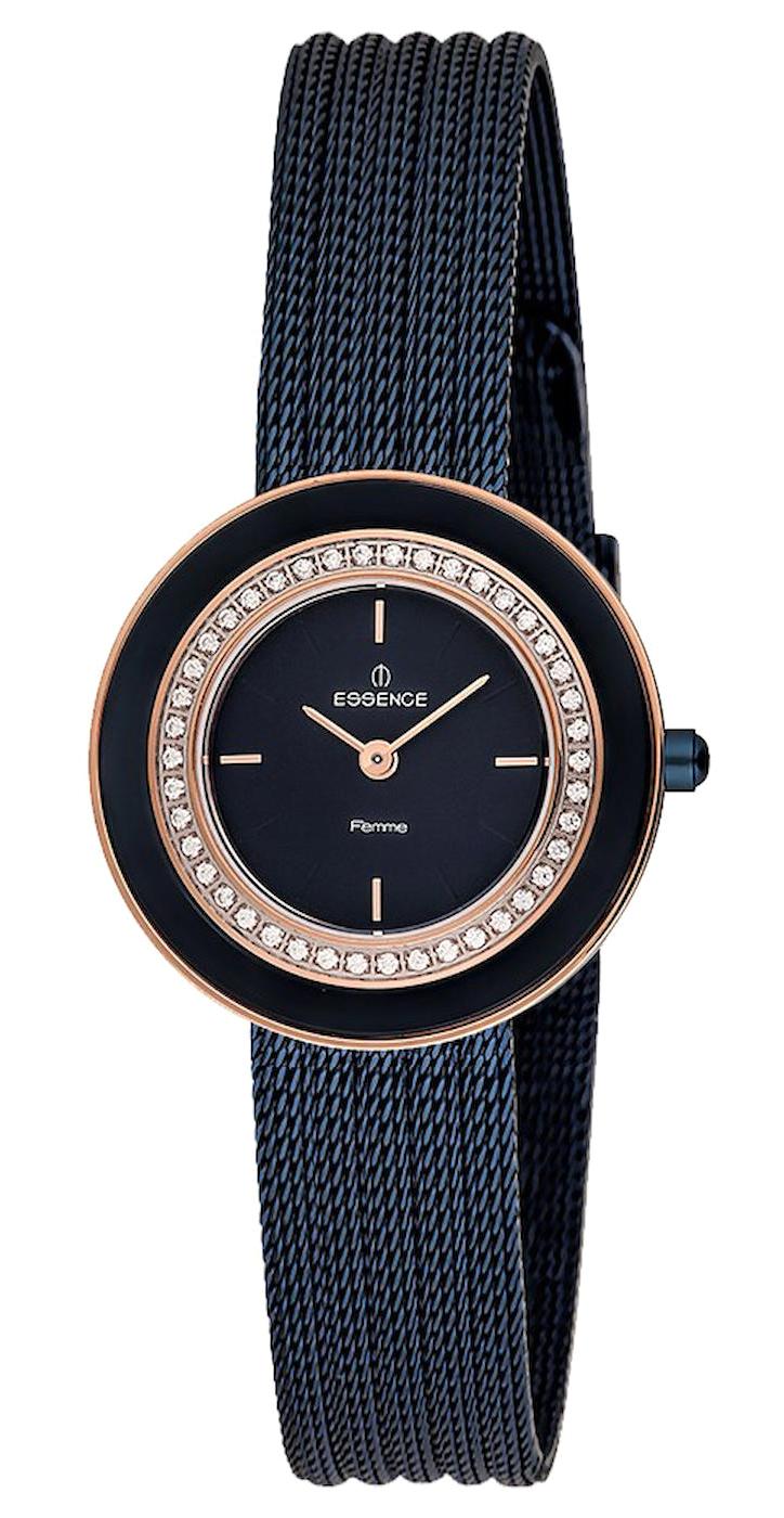 Essence D1031.990 29 mm Siyah Hasır Kordon Analog Kadın Kol Saati