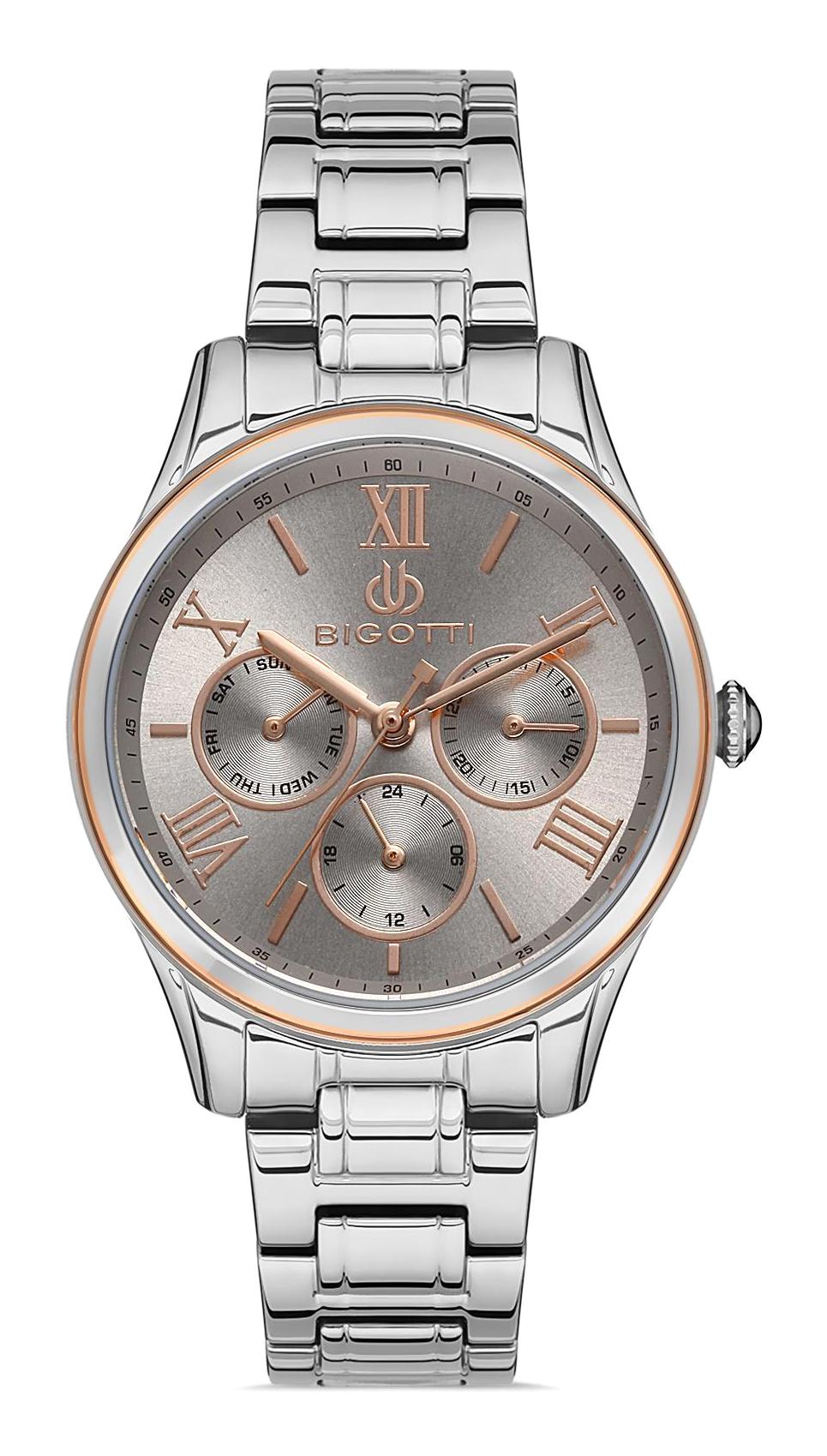 Bigotti BG.1.10343.5 36 mm Gri Çelik Kordon Analog Kadın Kol Saati