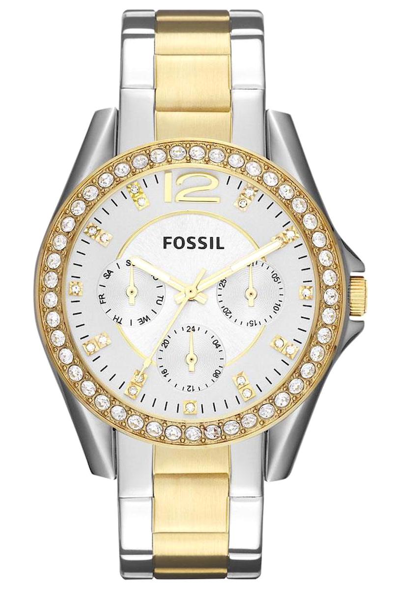 Fossil ES3204 36 mm Altın-Gri Çelik Kordon Analog Kadın Kol Saati