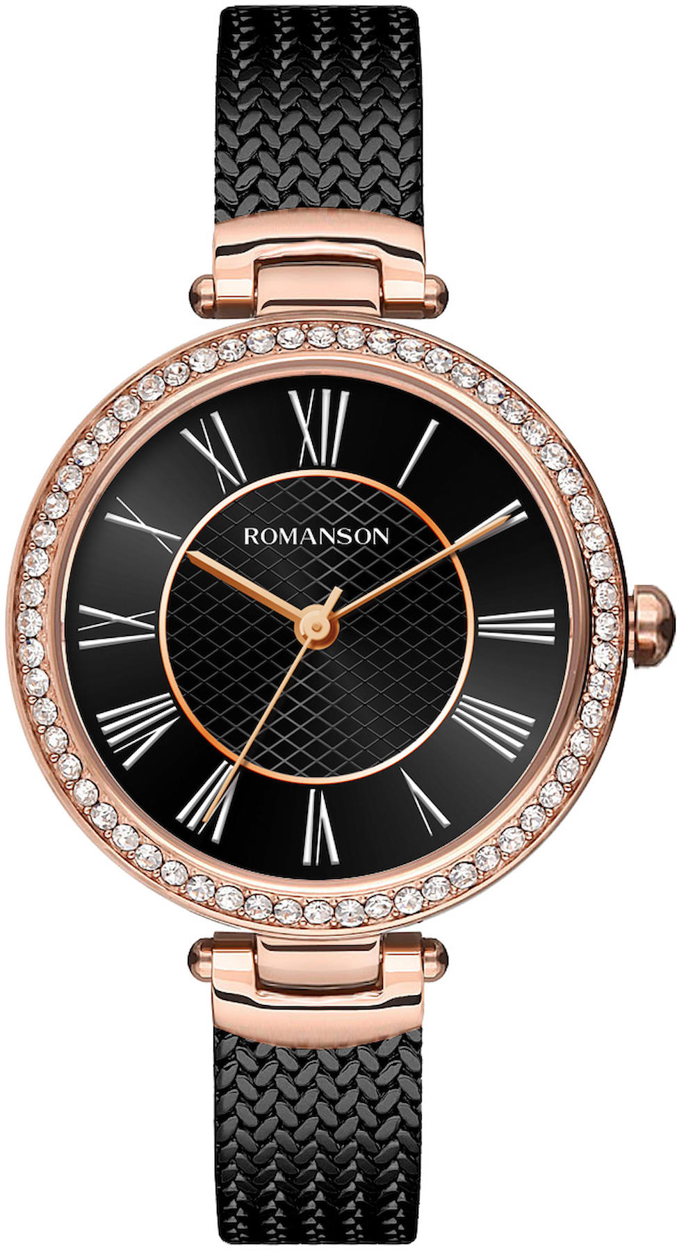 Romanson RM8A41TLBRA36R 34 mm Siyah Çelik Kordon Analog Kadın Kol Saati