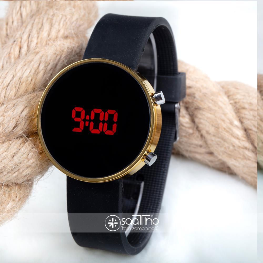 Spectrum ST-303484 38 mm Siyah Silikon Kordon Dijital Unisex Kol Saati