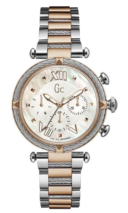 Guess GCY16002L1MF Takvimli 38 mm Gri-Rose Gold Çelik Kordon Analog Kadın Kol Saati