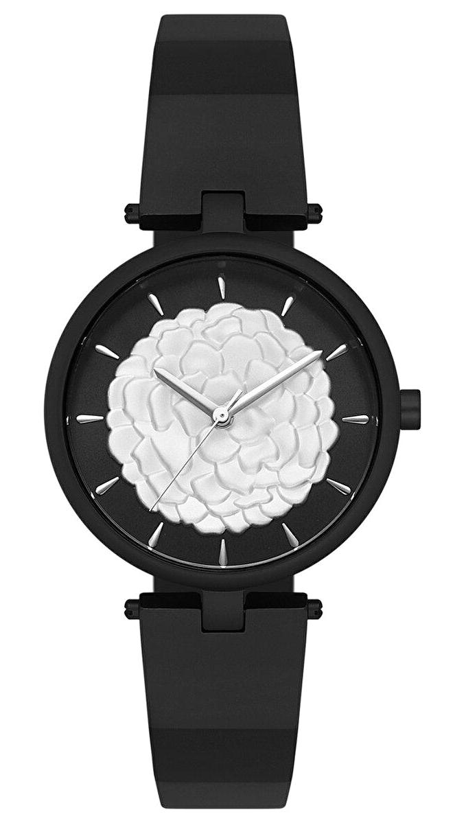 Wesse WWL108605 34 mm Siyah Çelik Kordon Analog Kadın Kol Saati