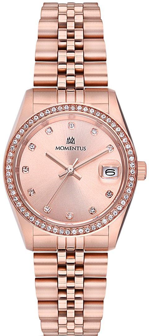 Momentus SW131R-12SR Takvimli 31 mm Rose Gold Çelik Kordon Analog Kadın Kol Saati