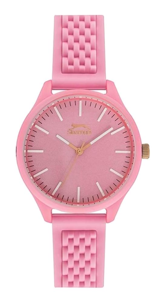 Slazenger SL.09.1911.3.01 36 mm Pembe Silikon Kordon Analog Kadın Kol Saati