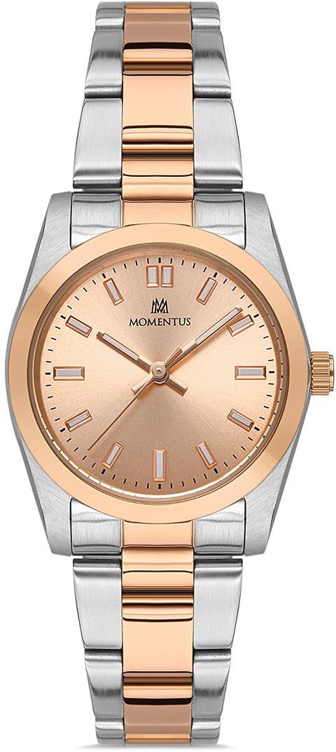 Momentus CW136T-12SR 31 mm Gri-Rose Gold Çelik Kordon Analog Kadın Kol Saati