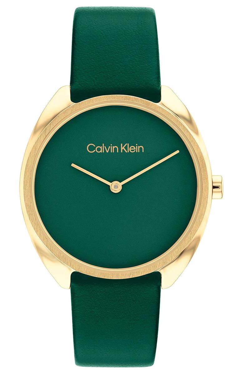 Calvin Klein CK25200273 34 mm Yeşil Deri Kordon Analog Kadın Kol Saati