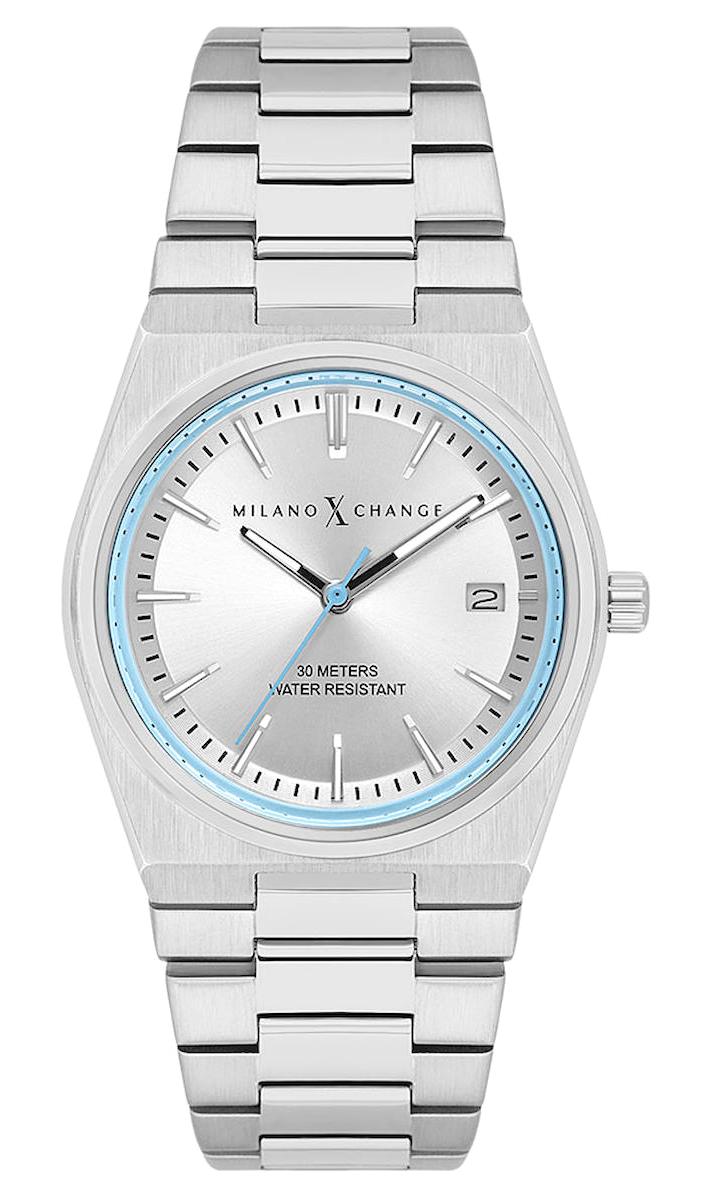 Milano X Change MXL5120 Takvimli 34 mm Gri Çelik Kordon Analog Kadın Kol Saati
