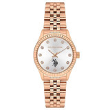 U.S. Polo Assn USPA2086-07 37 mm Rose Gold Metal Kordon Analog Kadın Kol Saati