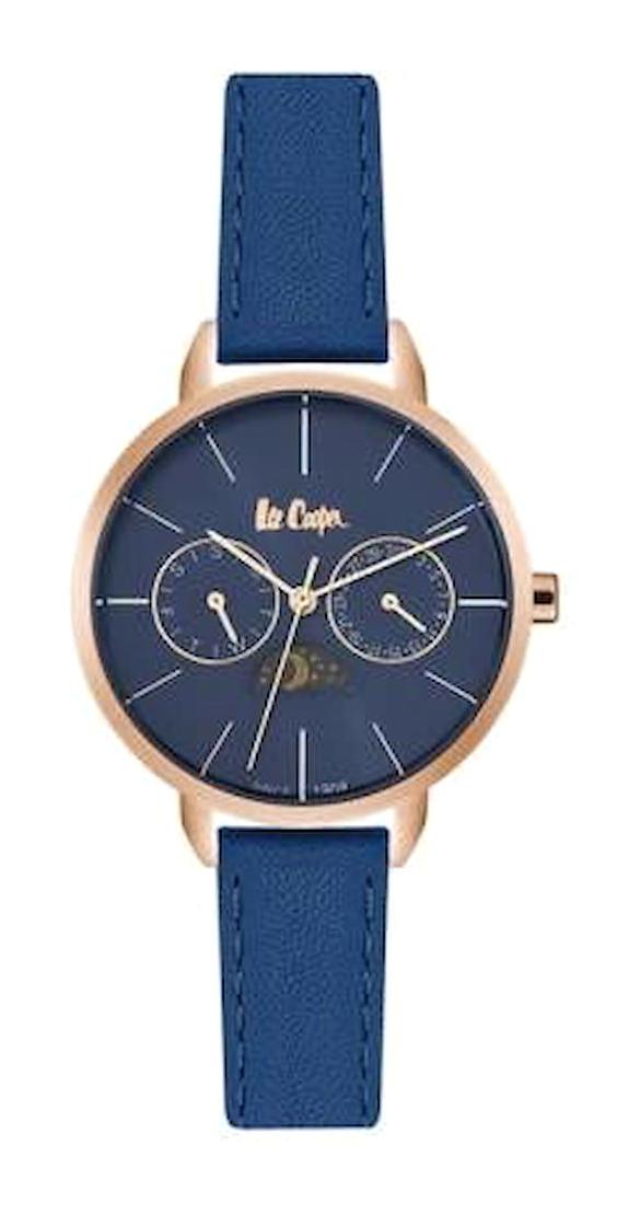 Lee Cooper LC06483.499 40 mm Mavi Deri Kordon Analog Kadın Kol Saati